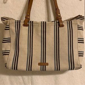 Canvas Fossil Tote